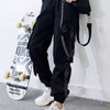 Women Cargo Pants 2023 Harem Pants Fashion Punk Pockets Jogger Trousers With Chain Harajuku Elastics High Waist Streetwear