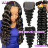 15A Loose Deep Wave Bundle With HD Closure 4X4 5x5 6x6 100% Virgin Brazilian Hair Weave Bundles 3/4 Bundle Deal  8-40" Wholeasle