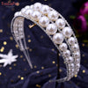YouLaPan Luxury Bridal Hair Tiara Rhinestone Headband Handmade Wedding Hair Accessories Women Headdress Pageant Headpiece HP398