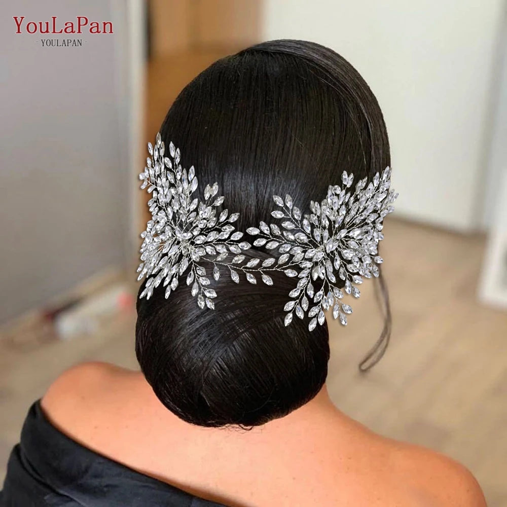 YouLaPan HP238 Bridal Crown Wedding Tiaras and Crown Bridal Tiara Luxury Hair Wedding Accessories Boho Wedding Headband Headwear