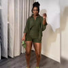 S107 Großhandel Designer-Kleidung 2024 Einfarbiger Fledermausärmel-Shirt 2-teiliges Set Sommer Lockeres Freizeit Zweiteiliges Shorts-Set für Damen
