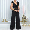 Boutique Großhandel 2025 Sommer Neue Modische V-Ausschnitt Sexy Weites Bein Ärmelloser Damen Jumpsuit