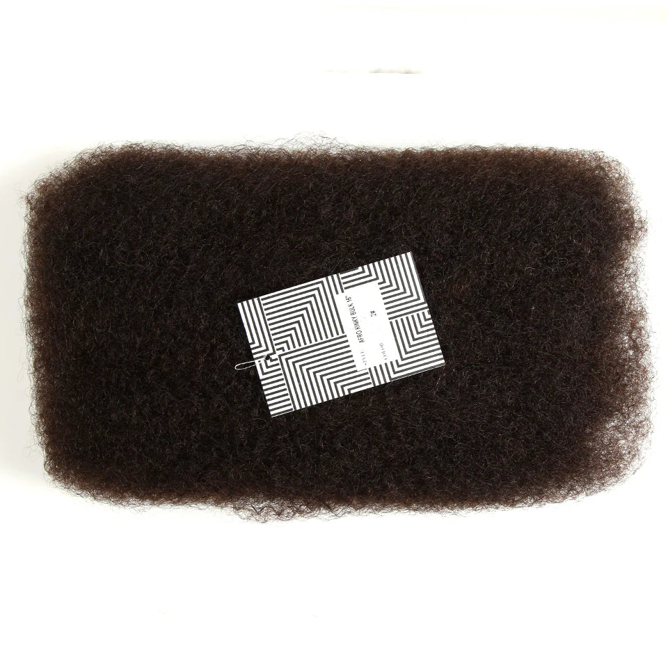 Joedir brasilianisches Remy Haar Afro Kinky Curly Bulk Echthaar zum Flechten von Dreadlocks Haarverlängerungen Häkelzöpfe QVR Haar