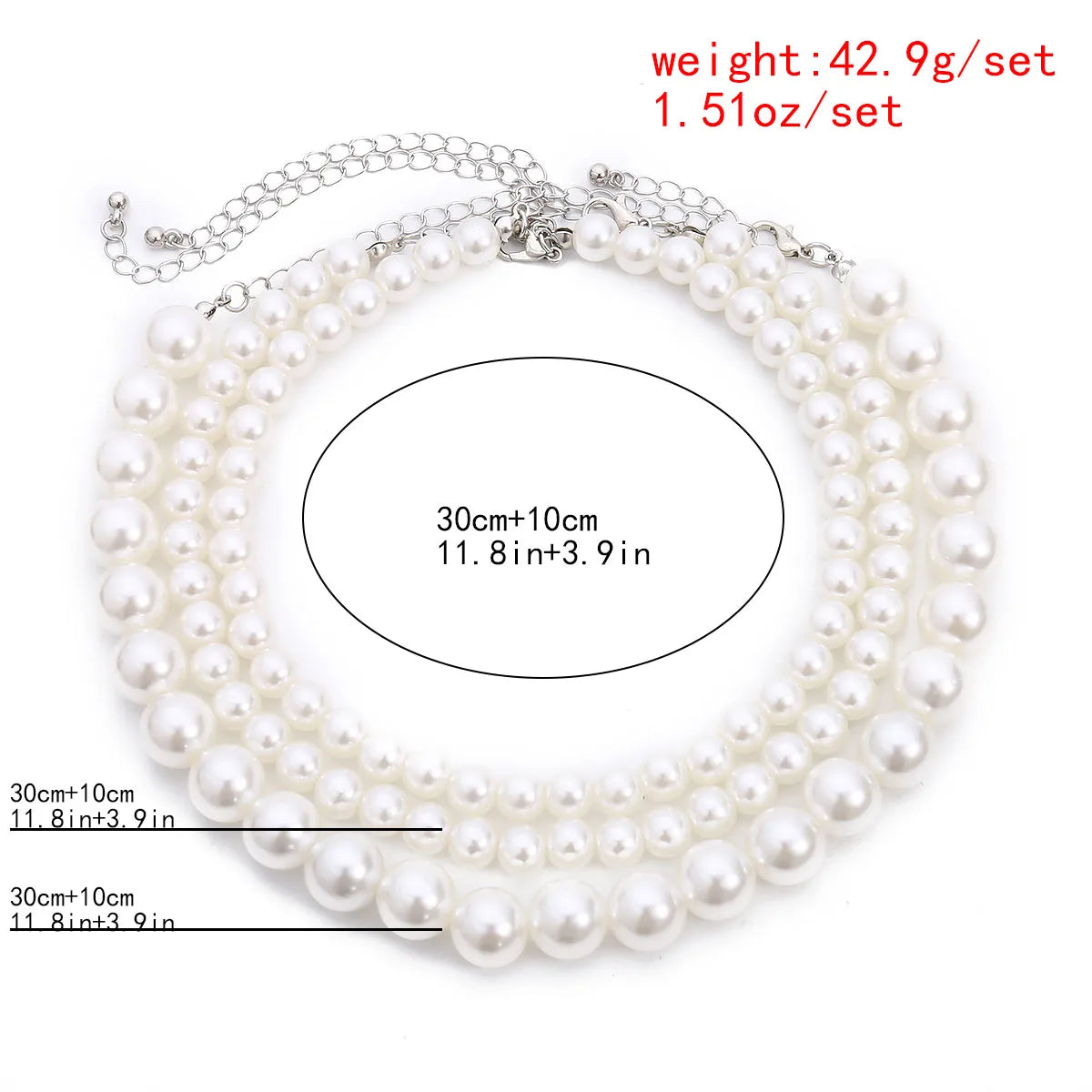 Multi-Layer White Imitation Pearl Necklace Bead  Chain Punk Ladies Wedding Short Clavicle Necklac Girl Charm Banquet Jewelry