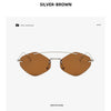 Randlose Diamant-Sonnenbrille Quadratisch Damen Herren Retro-Sonnenbrille Designerbrille UV400 Shades Oculos Weibliche Gafas