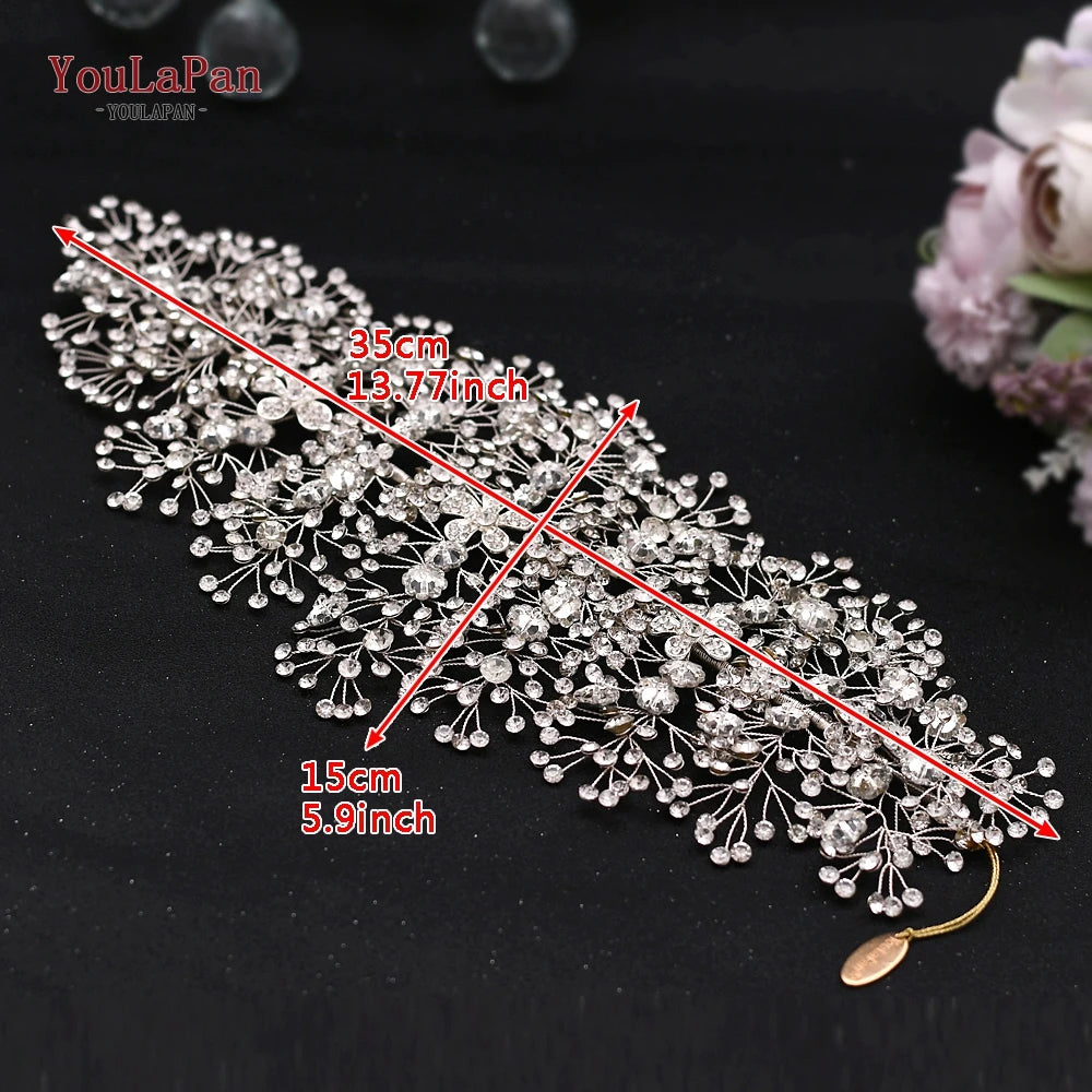 YouLaPan HP238 Bridal Crown Wedding Tiaras and Crown Bridal Tiara Luxury Hair Wedding Accessories Boho Wedding Headband Headwear