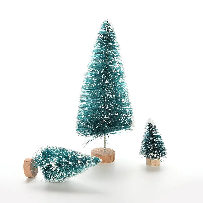 1/3/6 Stück Miniatur-Weihnachtsbaum, kleiner künstlicher Sisal-Schnee-Landschafts-Baum für Weihnachtsbastelarbeiten, Tischdekoration