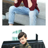 boys Plus velvet Warm turtleneck sweater Pullovers plush inside Thicken sweaters girls Winter Autumn Knitted Loose jacket 2-10Y