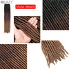 18"Synthetic Faux Locs Crochet Braids Hair Knotless Dreadlocks Straight Gypsy Locs Hair Ombre Braiding Hair Extensions For Women