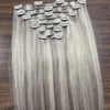 Full Shine Human Hair Extensions Clip in Hair Extensions Human Hair 7PCS 105G Double Weft Hair Extensions Human Hair For Woman
