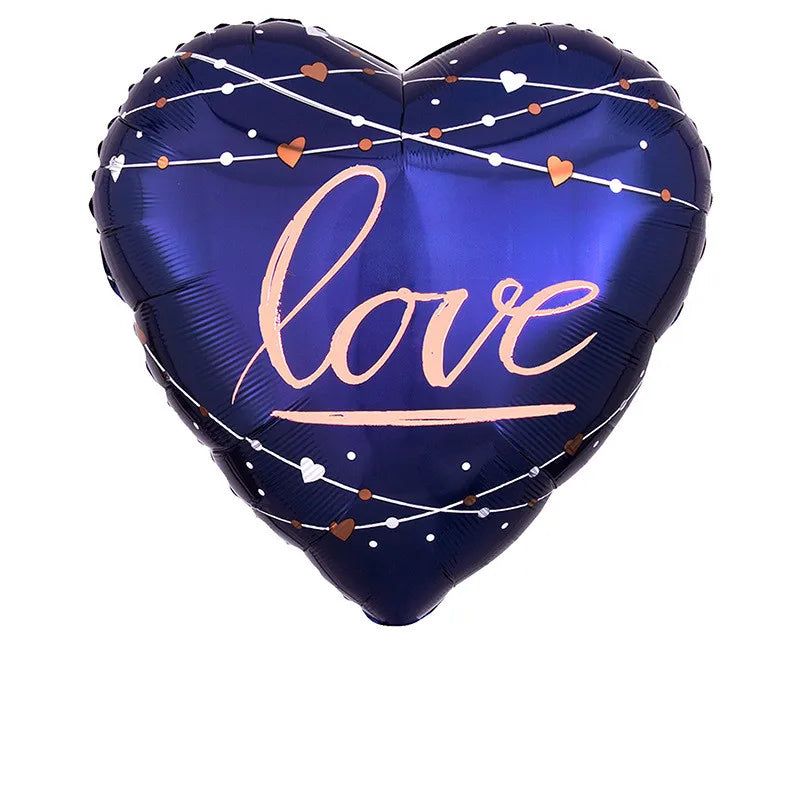 10 Stück 18 Zoll Valentinstags-Heliumballons, „I Love You“ Herzfolienballon, Romantische Hochzeits-Valentinstags-Partydekorationen