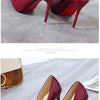 HOT Plus Size 34-44 HOT Women Shoes Pointed Toe Pumps Patent Leather Dress High Heels Boat Shoes Wedding Shoes Zapatos Mujerd76