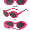Kurt Cobain Retro Oval Sunglasses Man Vintage Fashion Brand Sun Glasses Classic White Black Lentes De Sol Mujer