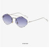 Randlose Diamant-Sonnenbrille Quadratisch Damen Herren Retro-Sonnenbrille Designerbrille UV400 Shades Oculos Weibliche Gafas