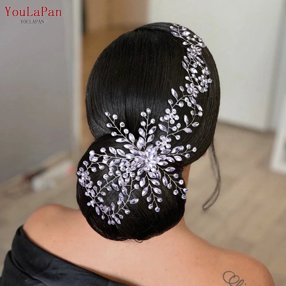YouLaPan HP238 Bridal Crown Wedding Tiaras and Crown Bridal Tiara Luxury Hair Wedding Accessories Boho Wedding Headband Headwear