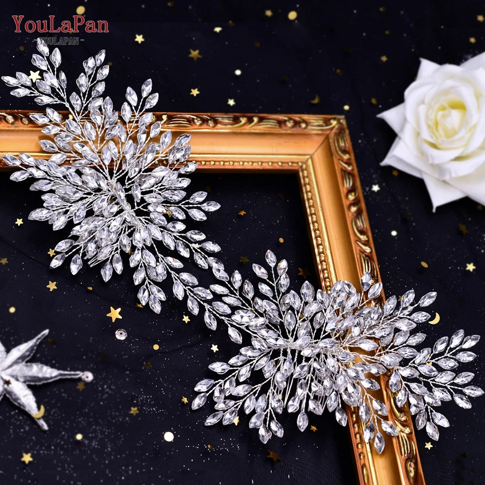 YouLaPan HP238 Bridal Crown Wedding Tiaras and Crown Bridal Tiara Luxury Hair Wedding Accessories Boho Wedding Headband Headwear
