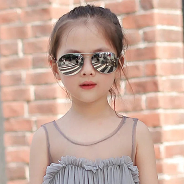 Classic Aviation sunglasses For Boy And Girl Colorful Mirror Pilot Sun Glasses Children Sunglasses Kids Sunglasses Eyewear