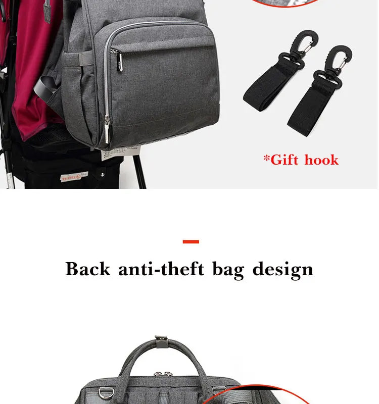 Nappy Backpack Bag Mummy Large Capacity Bag Mom Baby Multi-function Waterproof Outdoor Travel Diaper Bags For Baby Care