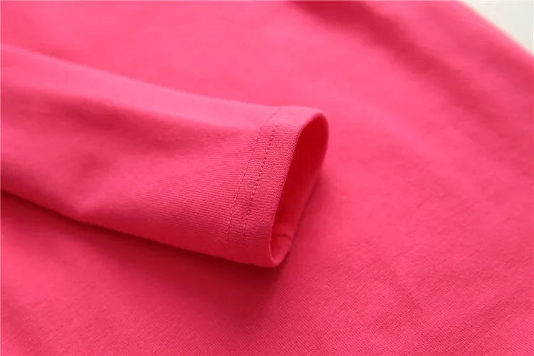 2025 Spring Autumn 2-10 Years Children'S Candy Color Sweet Long Sleeve High Neck Unisex Kids Girl Boy Basic Turtleneck T-Shirt