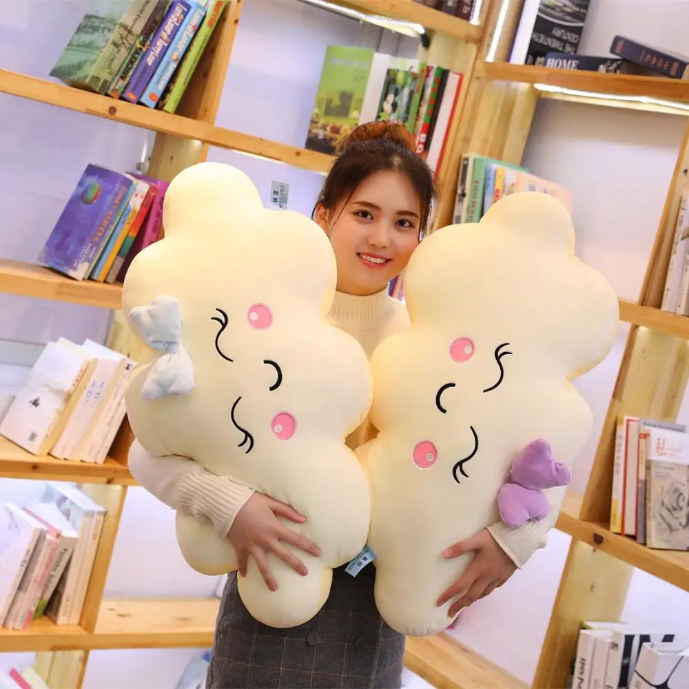 Riesiges Wolkenkissen im neuen Kawaii-Stil, weiches Plüschkissen, Wolken-Plüschtier mit Lächeln für Kinder, Babys, Mädchen, schönes Geschenk
