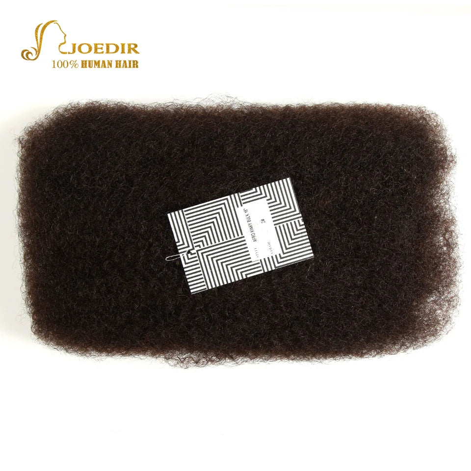 Joedir brasilianisches Remy Haar Afro Kinky Curly Bulk Echthaar zum Flechten von Dreadlocks Haarverlängerungen Häkelzöpfe QVR Haar