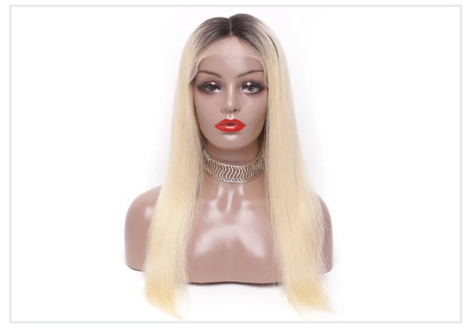1B 613 Body Wave Human Hair Wig 13x6 Hd Lace Frontal Wig Brazilian 2 Tone Dark Root Ombre Blonde Lace Front Wigs For Black Women