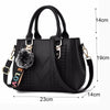 Embroidery Messenger Bags Women Leather Handbags Bags for Women Sac a Main Ladies hair ball Hand Bag