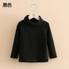 2025 Spring Autumn 2-10 Years Children'S Candy Color Sweet Long Sleeve High Neck Unisex Kids Girl Boy Basic Turtleneck T-Shirt