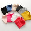 2025 Spring Autumn 2-10 Years Children'S Candy Color Sweet Long Sleeve High Neck Unisex Kids Girl Boy Basic Turtleneck T-Shirt