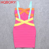 Quality Fuchsia Red Bandage Dress 2023 For Girl SweetHeart Mini Pencil Slim Dress Bodycon XL Purple Black White Party Vestidos