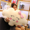 Riesiges Wolkenkissen im neuen Kawaii-Stil, weiches Plüschkissen, Wolken-Plüschtier mit Lächeln für Kinder, Babys, Mädchen, schönes Geschenk