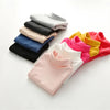2025 Spring Autumn 2-10 Years Children'S Candy Color Sweet Long Sleeve High Neck Unisex Kids Girl Boy Basic Turtleneck T-Shirt