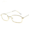 New Small Rectangle Retro Sunglasses Men Brand Designer Red Metal Frame Clear Lens Sun Glasses Women Unisex UV400