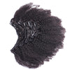 4B 4C Afro Kinky Curly Clip-In Echthaar-Extensions 100 % mongolisches unbehandeltes Haar Echtes menschliches Naturhaar Schwarz Clip-Ins Afro-Bündel YouMay
