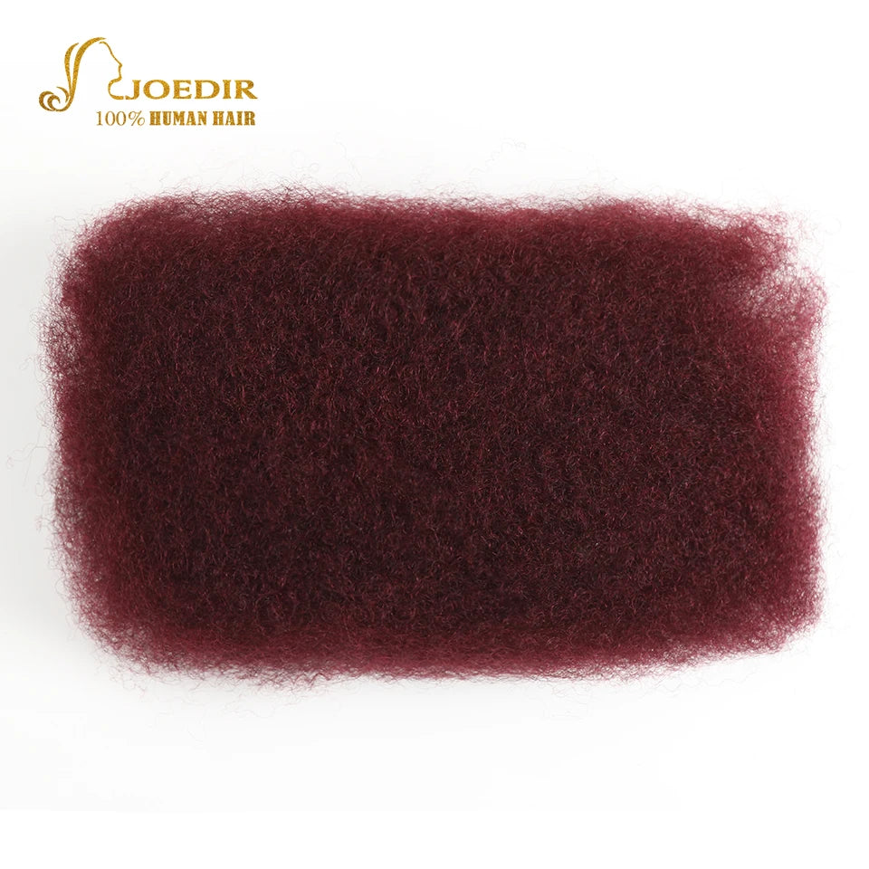 Joedir brasilianisches Remy Haar Afro Kinky Curly Bulk Echthaar zum Flechten von Dreadlocks Haarverlängerungen Häkelzöpfe QVR Haar
