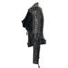 SX Occident Fashion women Club hot style Stud slim fit jacket shoulder rivets zip stitching short PU leather rock coat