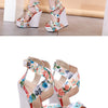 Eilyken Designer Buckle Strap Platform Wedges Women's Sandals Fashion Silk Open Toe High Heels Banquet Party Shoes