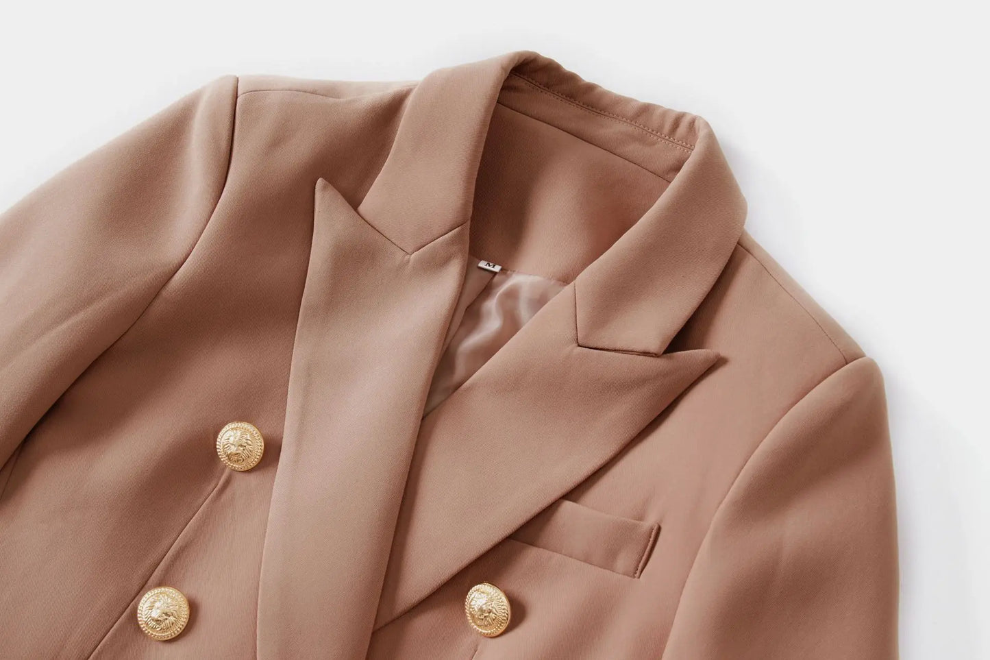HARLEYFASHION Europäisch Amerikanisch 2021 Frühling Herbst Slim Doppelreiher Damen Blazer OL Unifarbener Hochwertiger Anzug Blazer XXL
