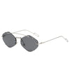 Randlose Diamant-Sonnenbrille Quadratisch Damen Herren Retro-Sonnenbrille Designerbrille UV400 Shades Oculos Weibliche Gafas