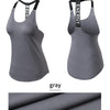 Women Gym Tops Black Sleeveless Yoga Top Women Fitness Shirt Gym Vest Running workout Sports Tops Letter Backless Shirt