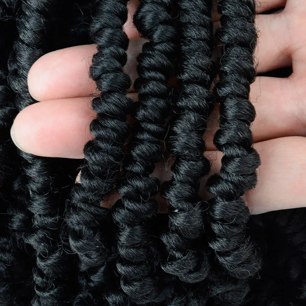 Bob Spring Twist Hair Vorgeflochtene Häkelzöpfe 6 Zoll Synthetisches kurzes Passion Twist Haar vorgeflochten von Flyteng