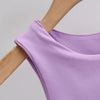 2023 Summer Fashion Women Sexy Slim Tops O-neck Sleeveless Double Nylon Ladies Good Quality Tank Tops 6 Colors