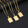 Initial Letter Pendant Necklace Stainless Steel Golden Cuban Chain A-Z Alphabet Name Jewelry For Men Women Gift