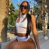 Sexy Solid Color Hanging Neck Bandage V-neck Off Shoulder Crop Tops 2021 Summer Women Fashion Casual Black Halter Vest Comfort