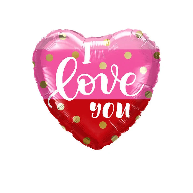 10 Stück 18 Zoll Valentinstags-Heliumballons, „I Love You“ Herzfolienballon, Romantische Hochzeits-Valentinstags-Partydekorationen