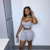 two piece set women two pieces outfits summer clothes crop top shorts 2 piece set women  summer clothing wholesale