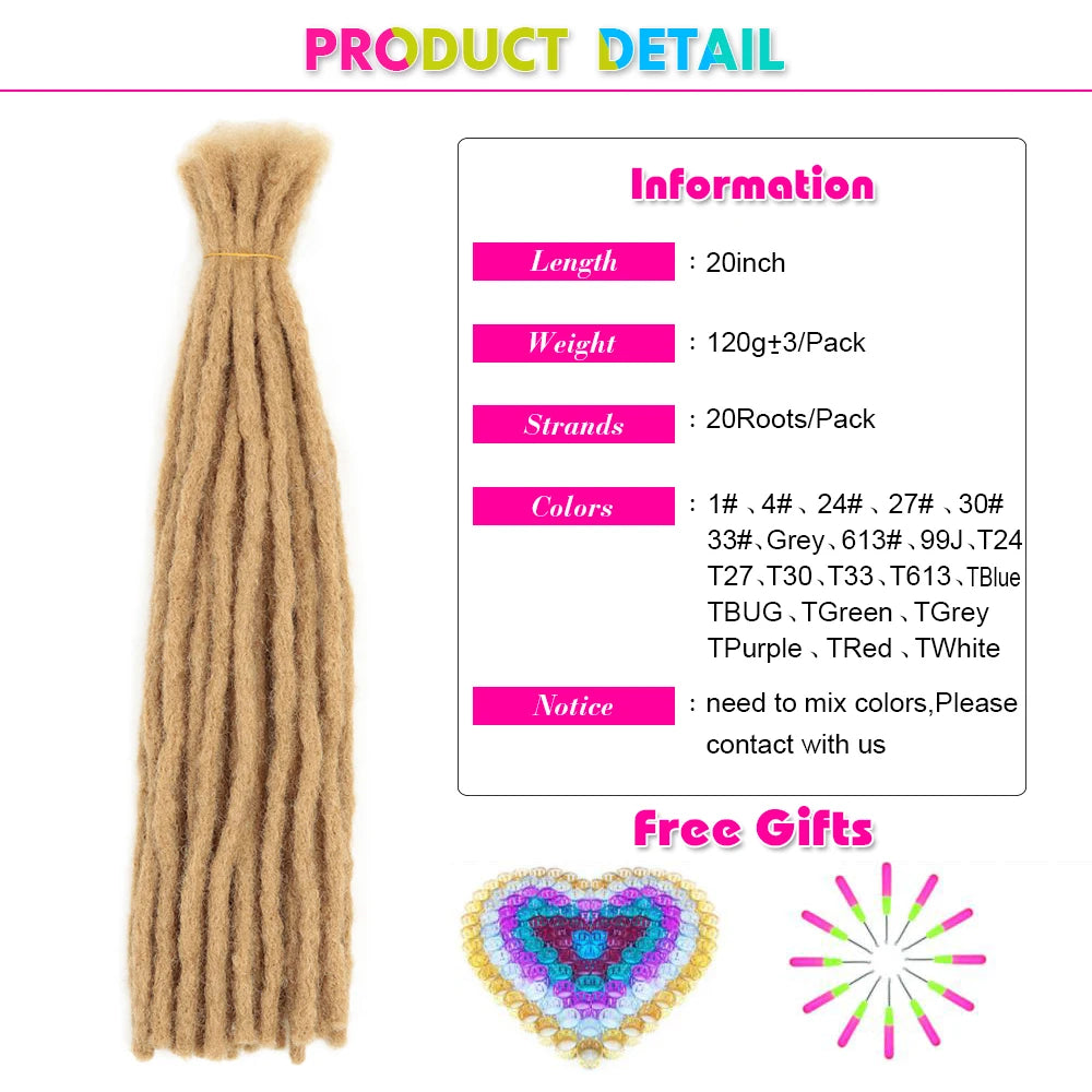 10-Zoll Synthetische Dreadlocks Häkelzöpfe Haare Handgemachte Locs Hip-Hop-Stil Für Männer Und Frauen Ombre Flechtperücke Extensions He