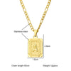 Initial Letter Pendant Necklace Stainless Steel Golden Cuban Chain A-Z Alphabet Name Jewelry For Men Women Gift