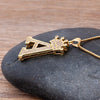 Nidin New Luxury Copper Zircon A-Z Crown Alphabet Pendant Chain Necklace Hip-Hop Style Fashion Woman Man Initial Name Jewelry