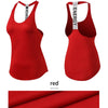 Women Gym Tops Black Sleeveless Yoga Top Women Fitness Shirt Gym Vest Running workout Sports Tops Letter Backless Shirt